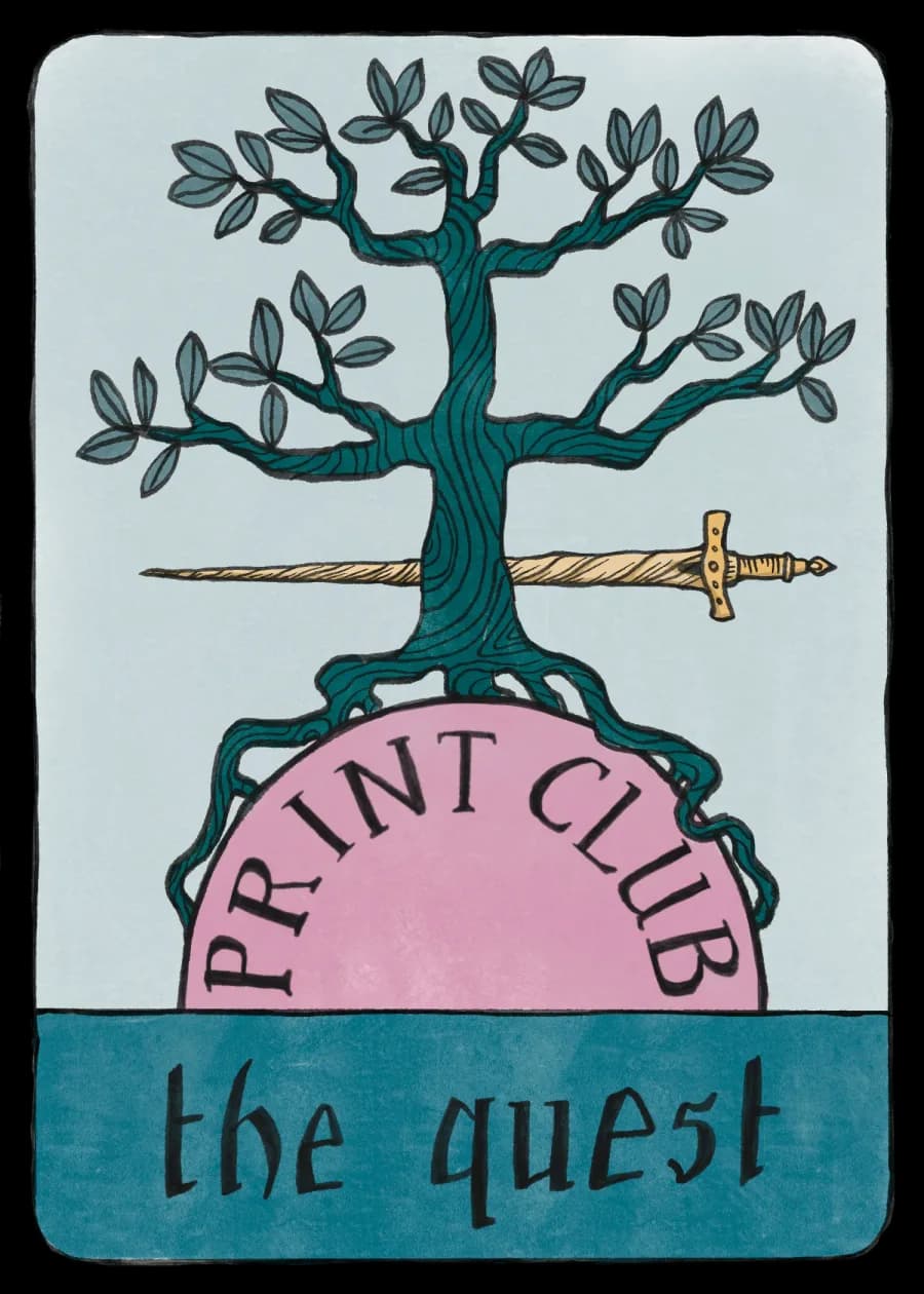 Print Club — The Quest tarot card